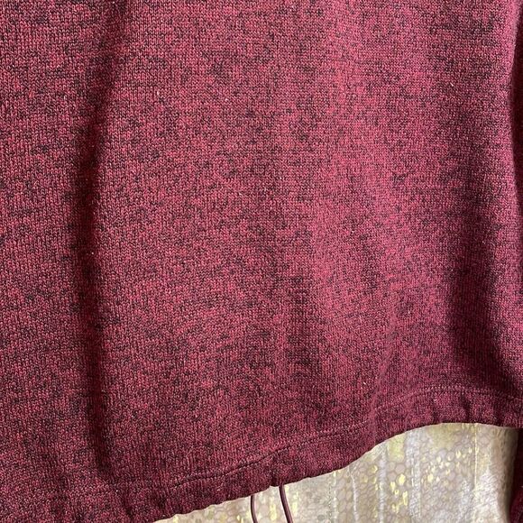 PINK Victorias Secret maroon/wine cropped toggle long sleeve sweater, size S - Picture 7 of 7